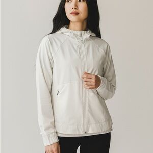 Calia Yoga Jacket by Carrie Underwood White Hooded Zip Athleisure Small